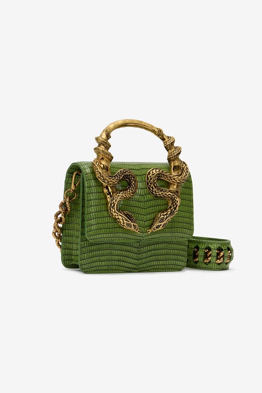 RC Small Serpentine Bag In Green Leather PISTACHIO WKB002-PZ119