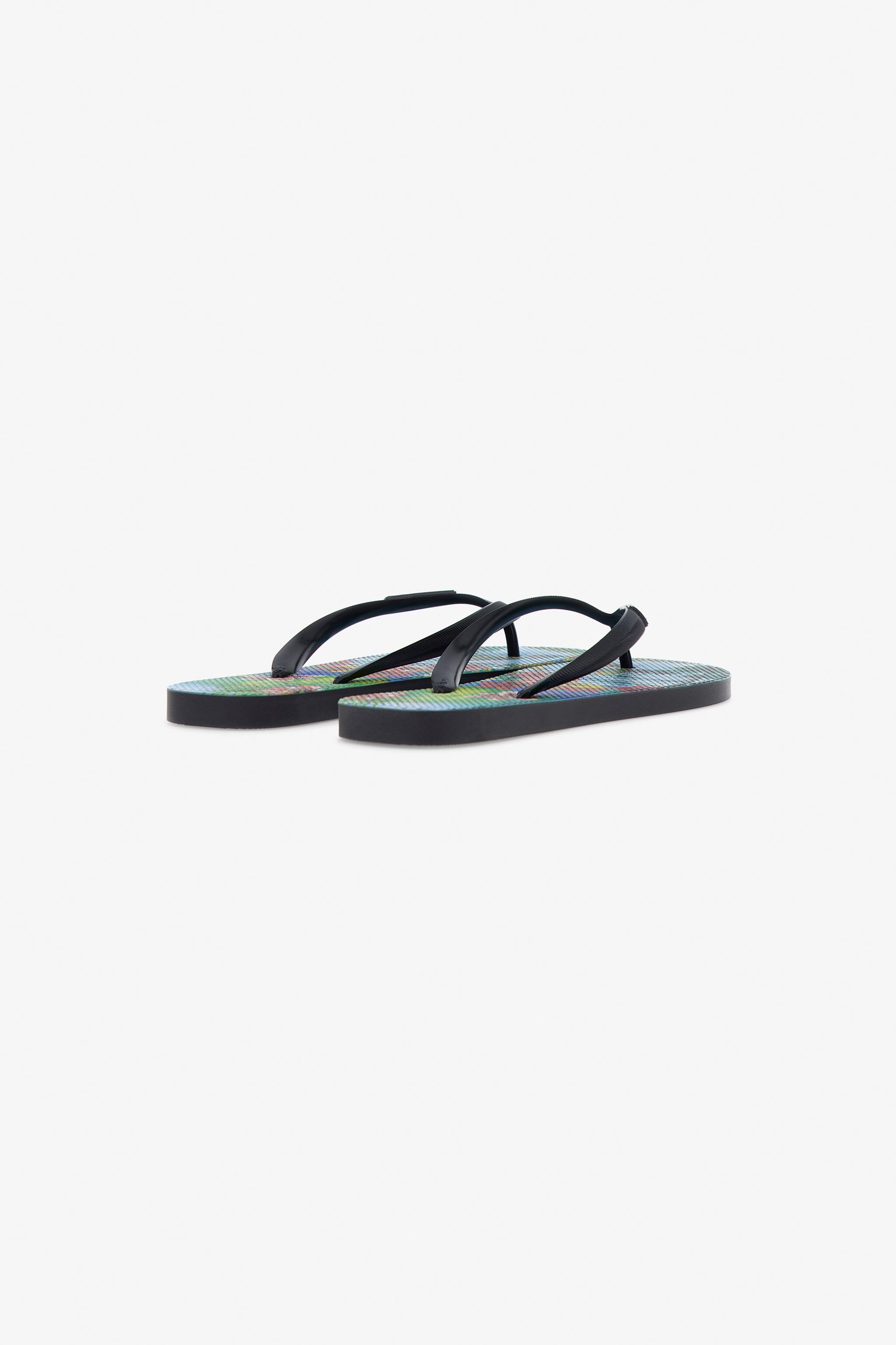 RC Hawaii Print Rubber Flip-Flops Light blue SRS062-ABL63