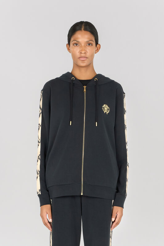 RC Sweatshirt Mit Reißverschluss Und Kapuze Schwarz OOT69A-CF054