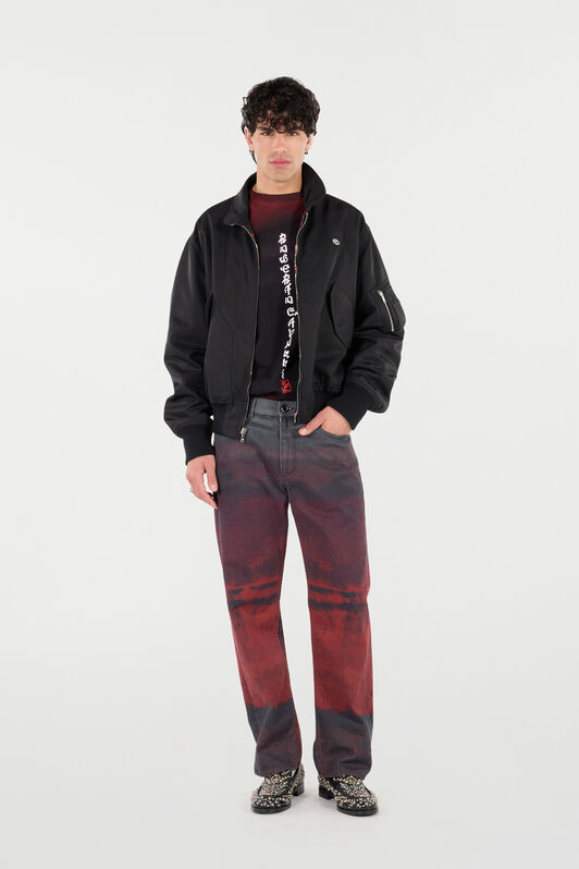 RC Jeans Con Stampa Effetto Maltinto RC Jeans Con Stampa Effetto Maltinto Nero/Rosso VNJ206-4NP69