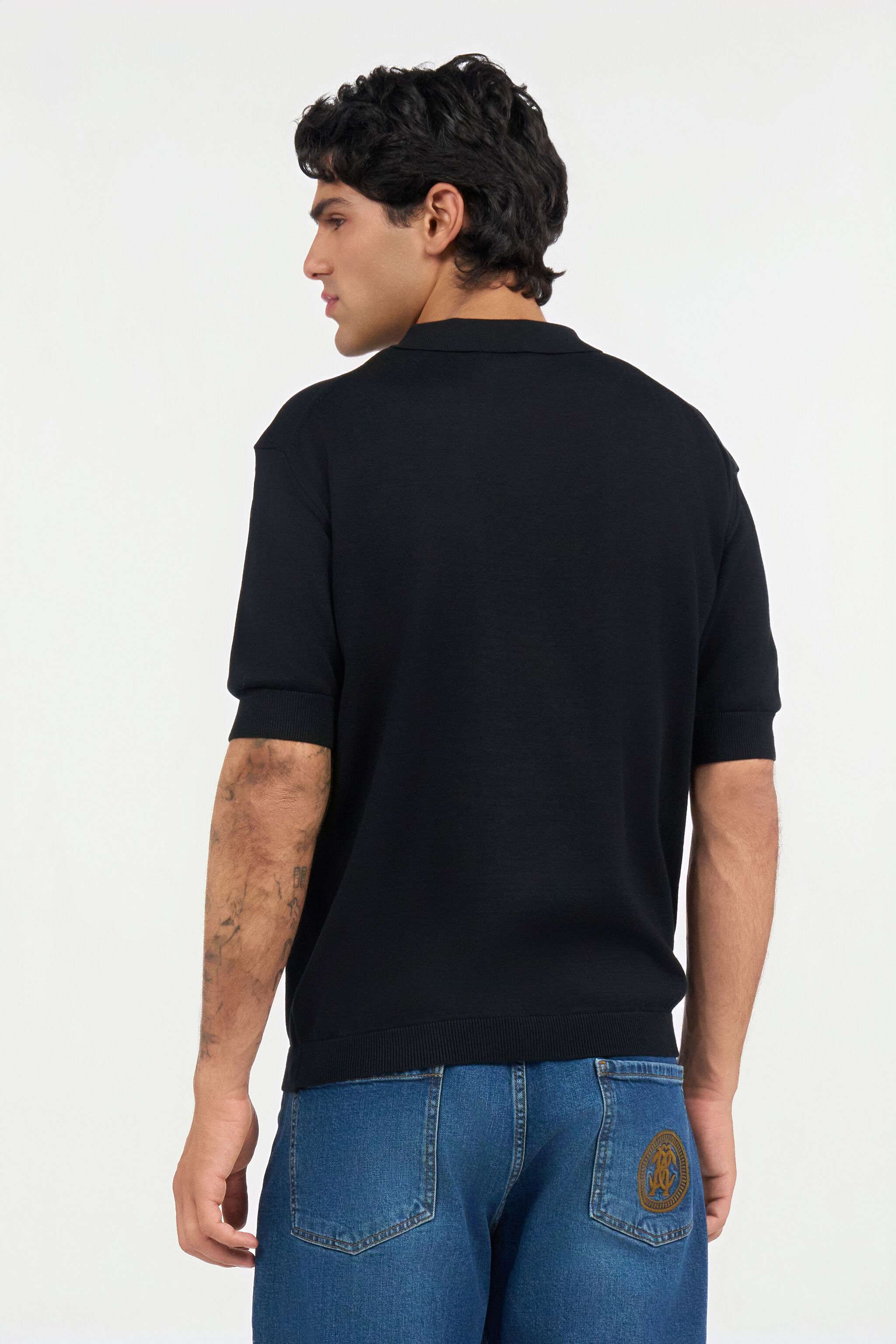 RC Cotton polo Black UMM642-WH003
