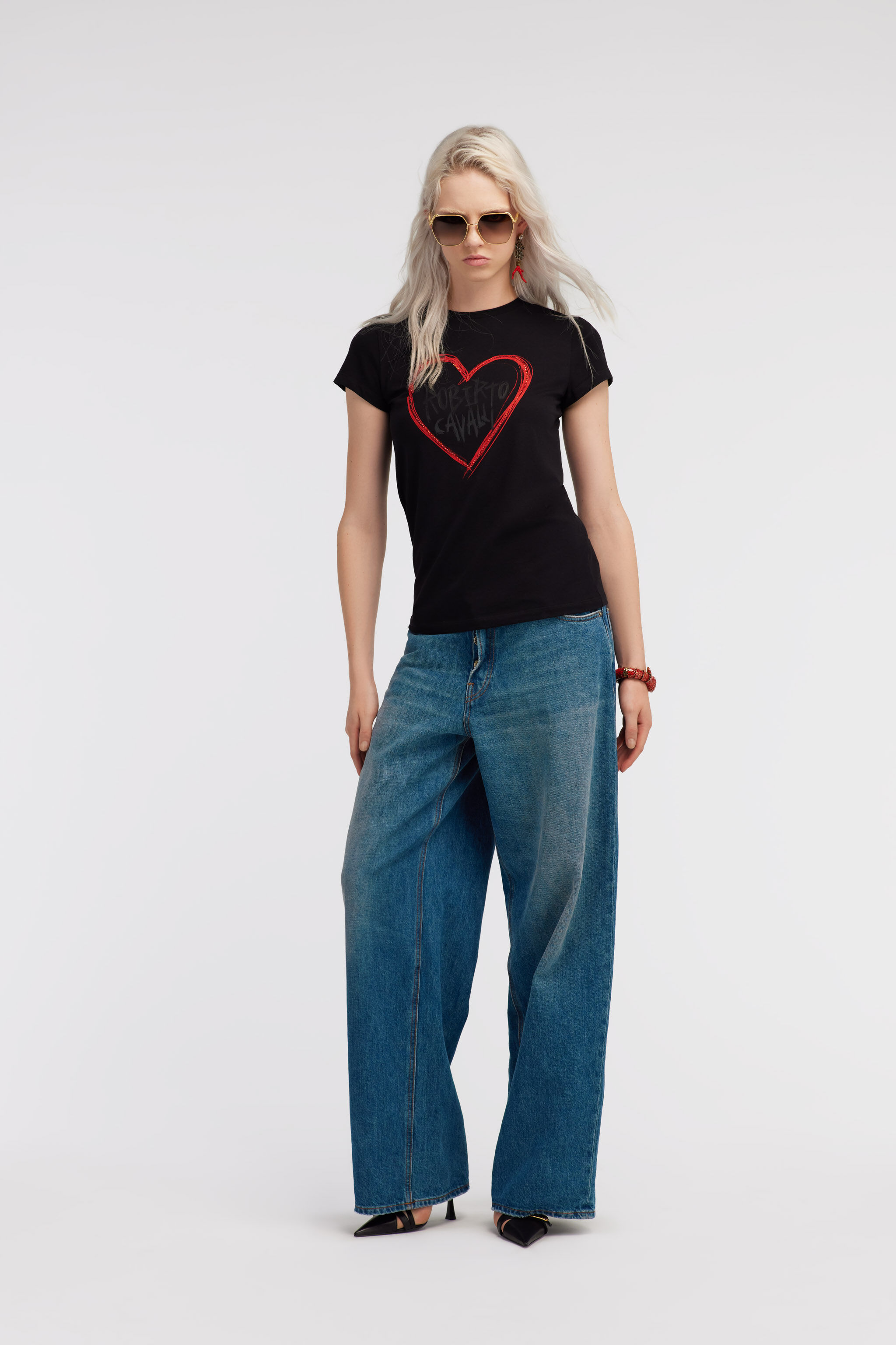 RC Heart and Logo t-shirt Black SKT60A-JD061