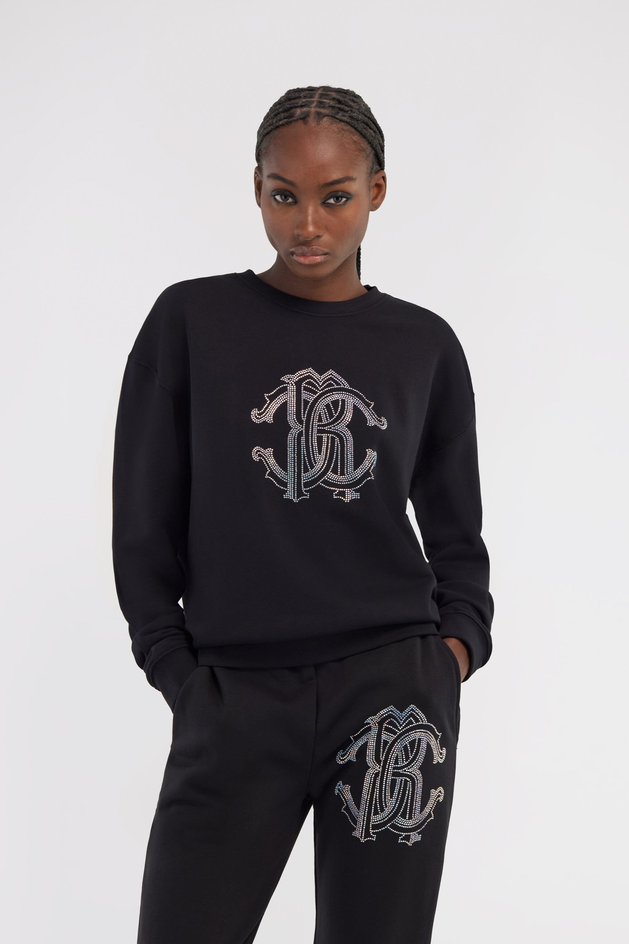 RC Sweatshirt with Monogram RC Black NOT67A-CF052