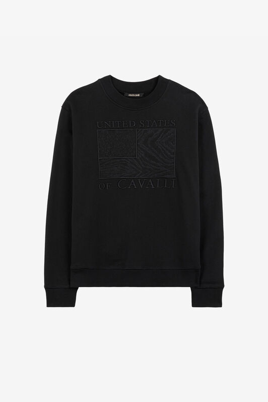 RC Sweat à broderie Animalier Patchwork RC Sweat à broderie Animalier Patchwork BLACK QRT68G-CF050