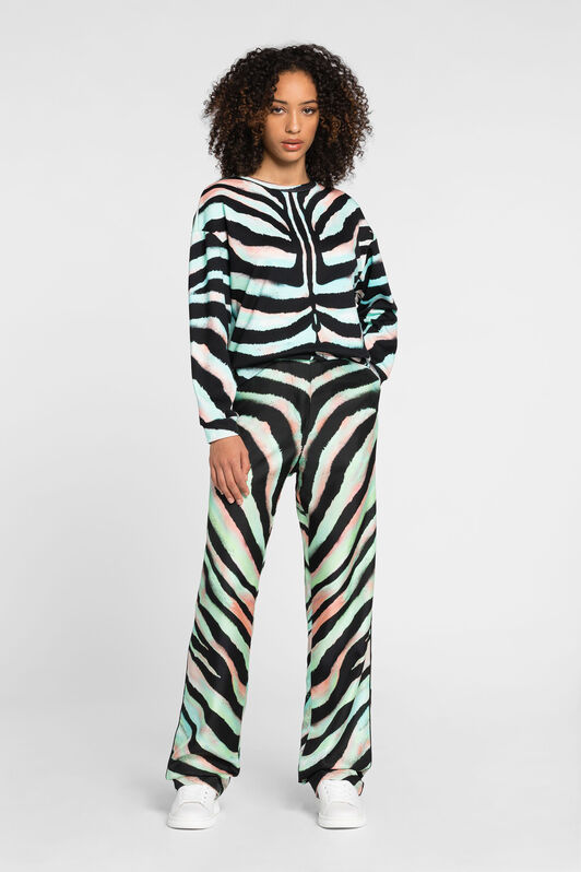 RC Zebra-Print Logo Cotton Sweatshirt Light green/Black OQT66I-5OD03