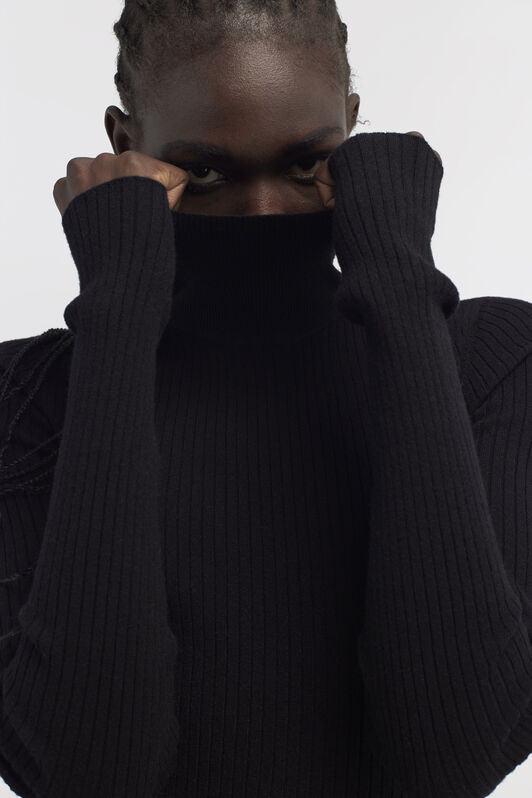 JC Just Cavalli Turtleneck Pullover Schwarz RKM657-RK351