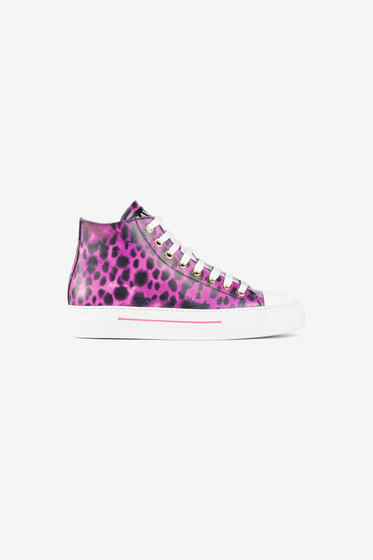 RC Animal-print hi-top sneakers Purple QKS156-PZA79