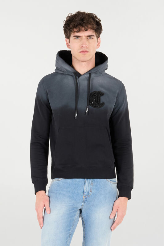 JC Hooded Sweatshirt With JC Monogram Black TFS012-TF178