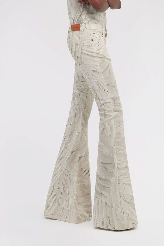 RC Plumage print denim Blanc SWJ205-DAL74