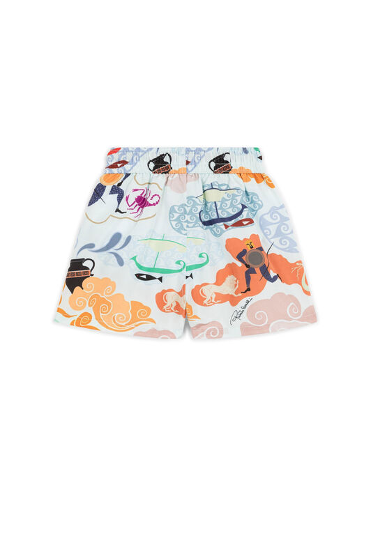 JU Nautical-Print Swim Shorts JU Nautical-Print Swim Shorts Orange IJW075-TCQ61