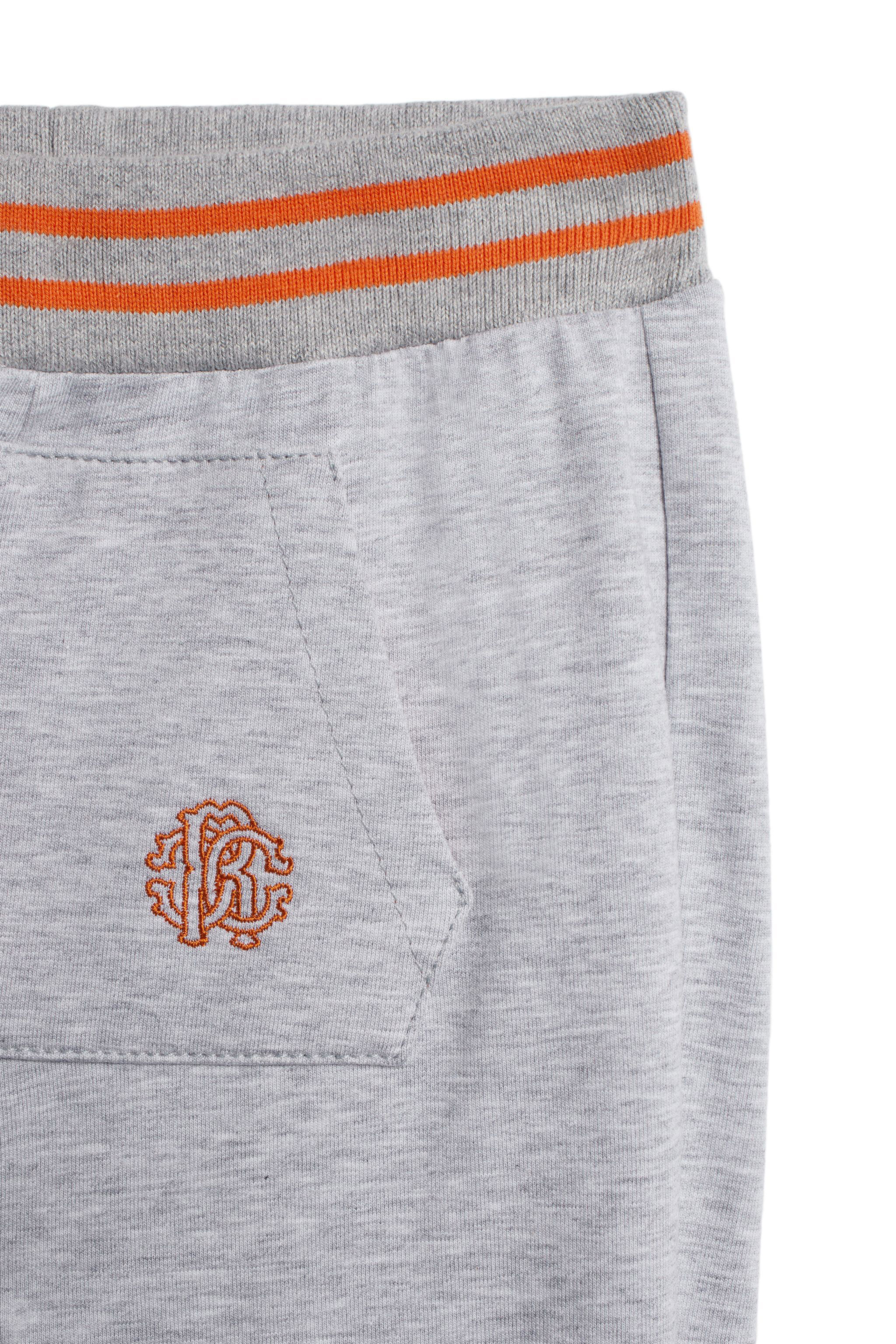 JU Bas de survêtement gris à rayures GREY MELANGE IJT279-CF042