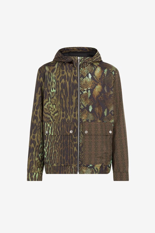 RC Patchwork-Print Coat MILITARY PRT511-9ME65