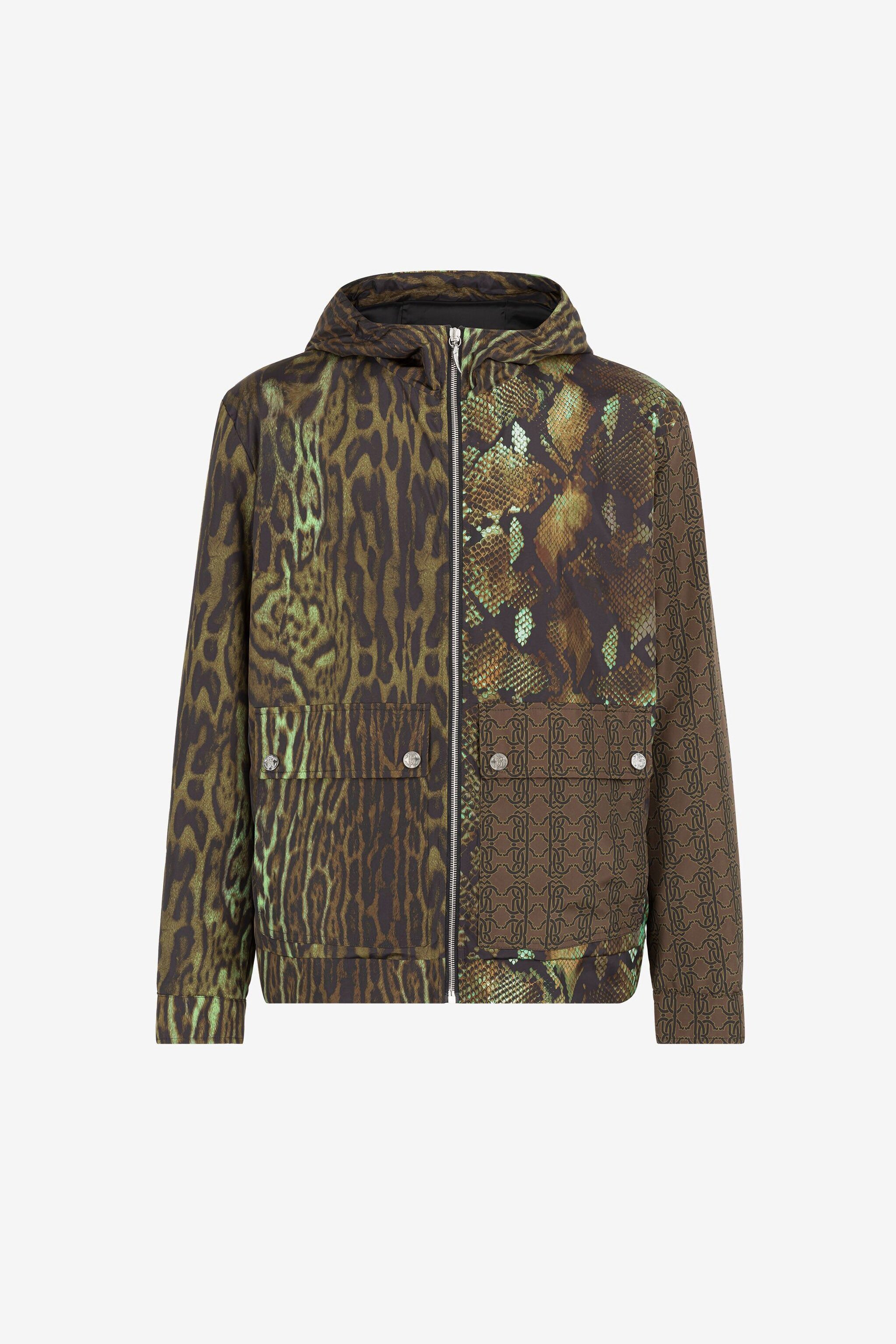 RC Patchwork-Print Coat MILITARY PRT511-9ME65