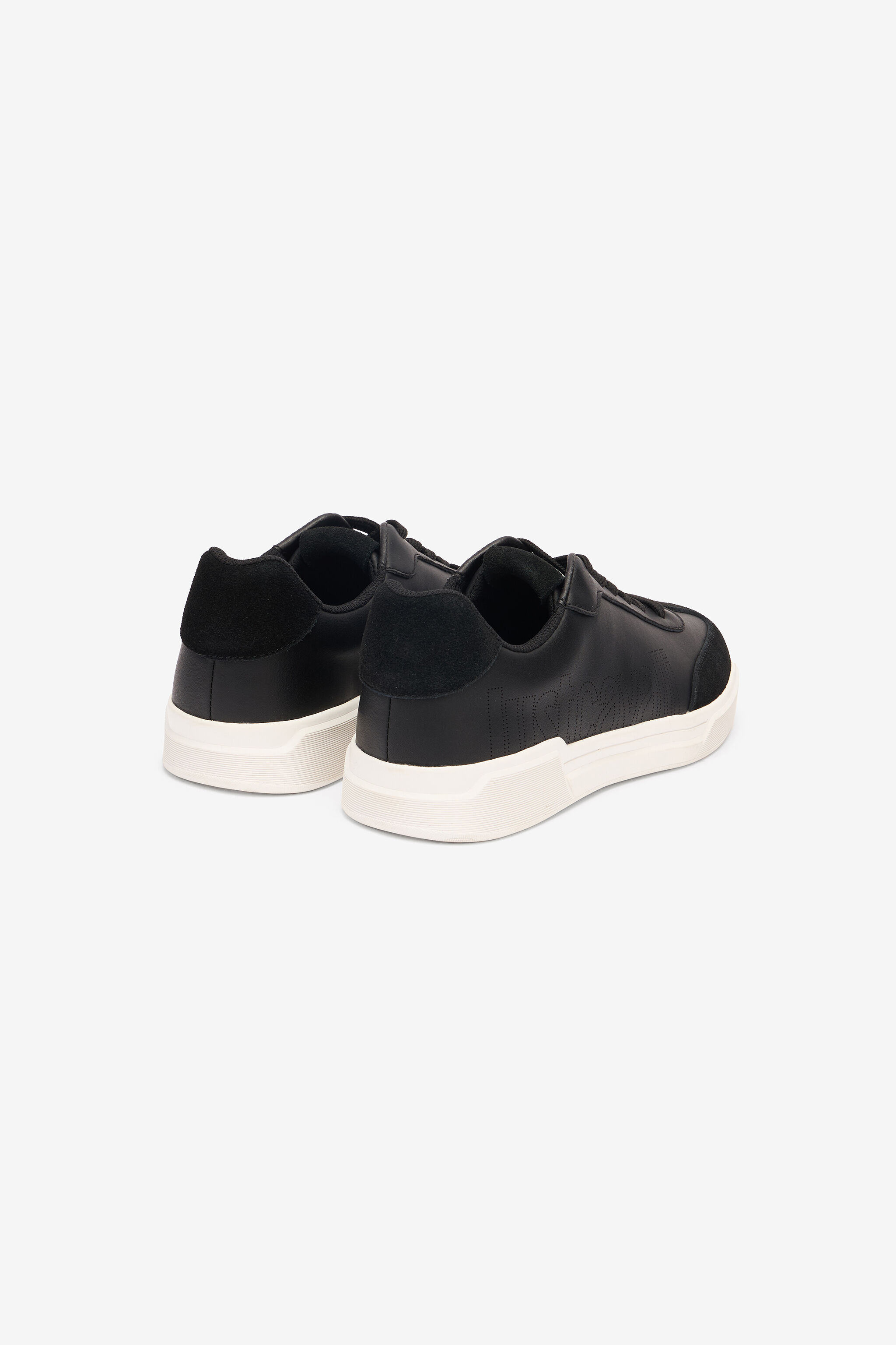 JC Sneakers With Perforated Logo Black UFS017-UF292