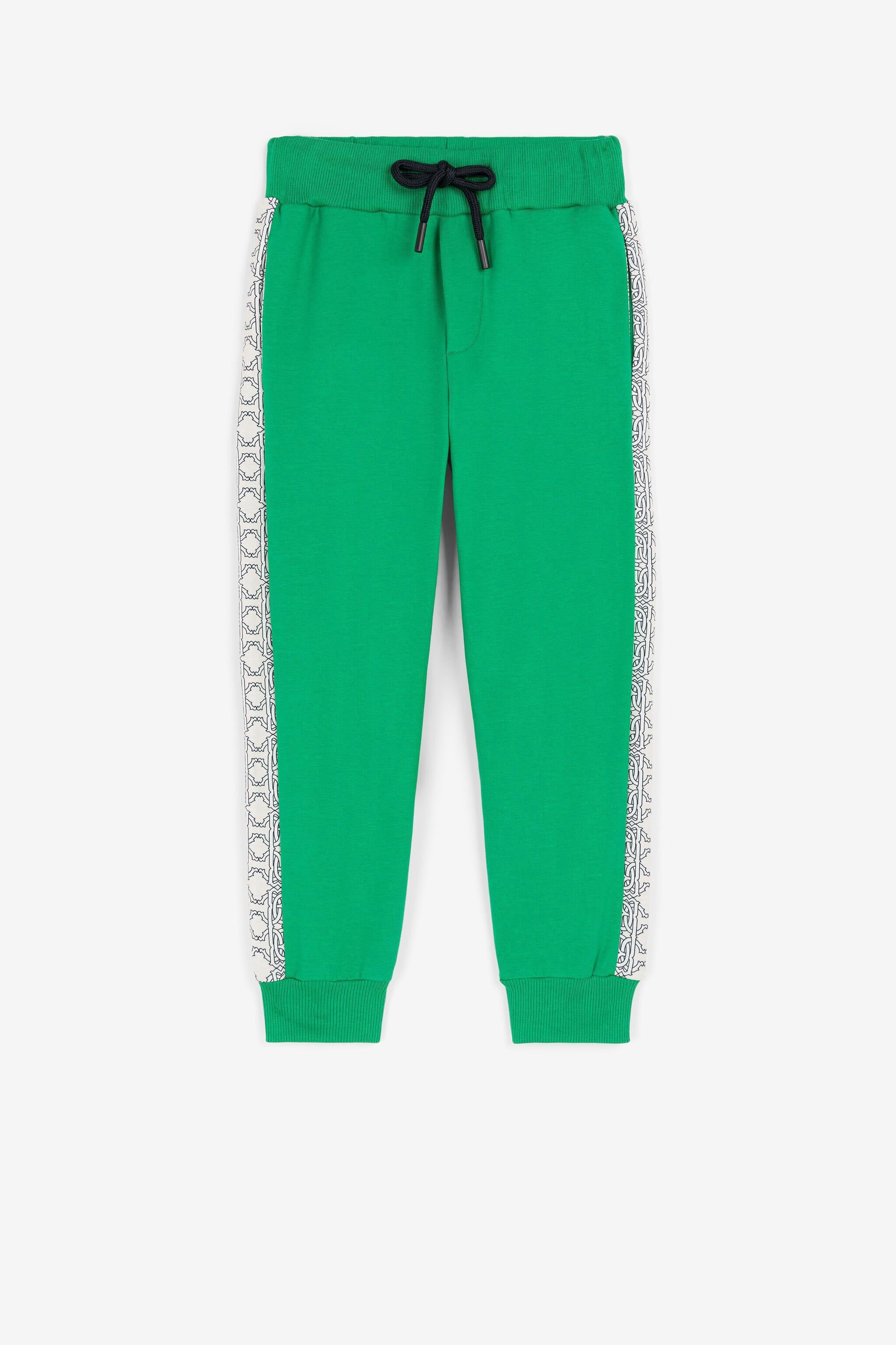 JU RC Monogram-Print Sweatpants Green PJT231-CF050