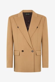 ${brand} Double-Breasted Striped Jacket ${colorDescription} ${masterID}