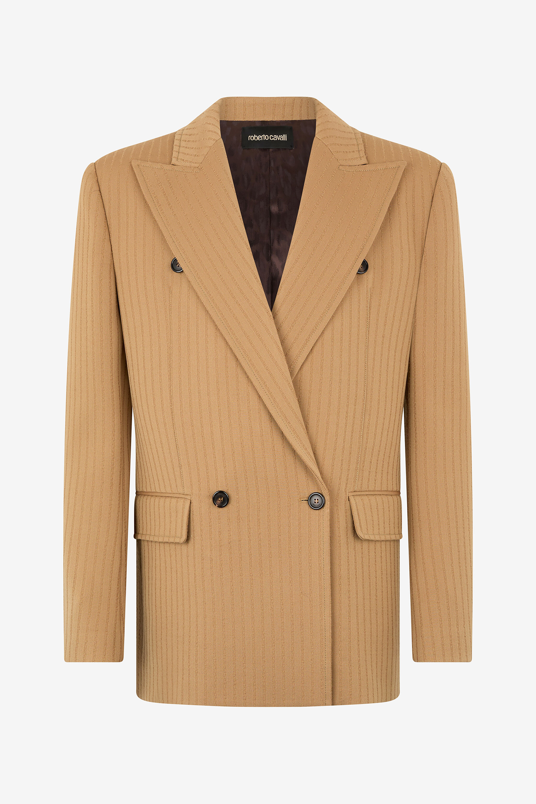 RC Double-Breasted Striped Jacket Marron clair VRT420-GE003