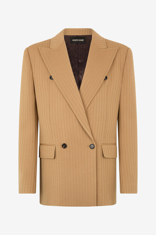 RC Double-Breasted Striped Jacket RC Double-Breasted Striped Jacket Marron clair VRT420-GE003