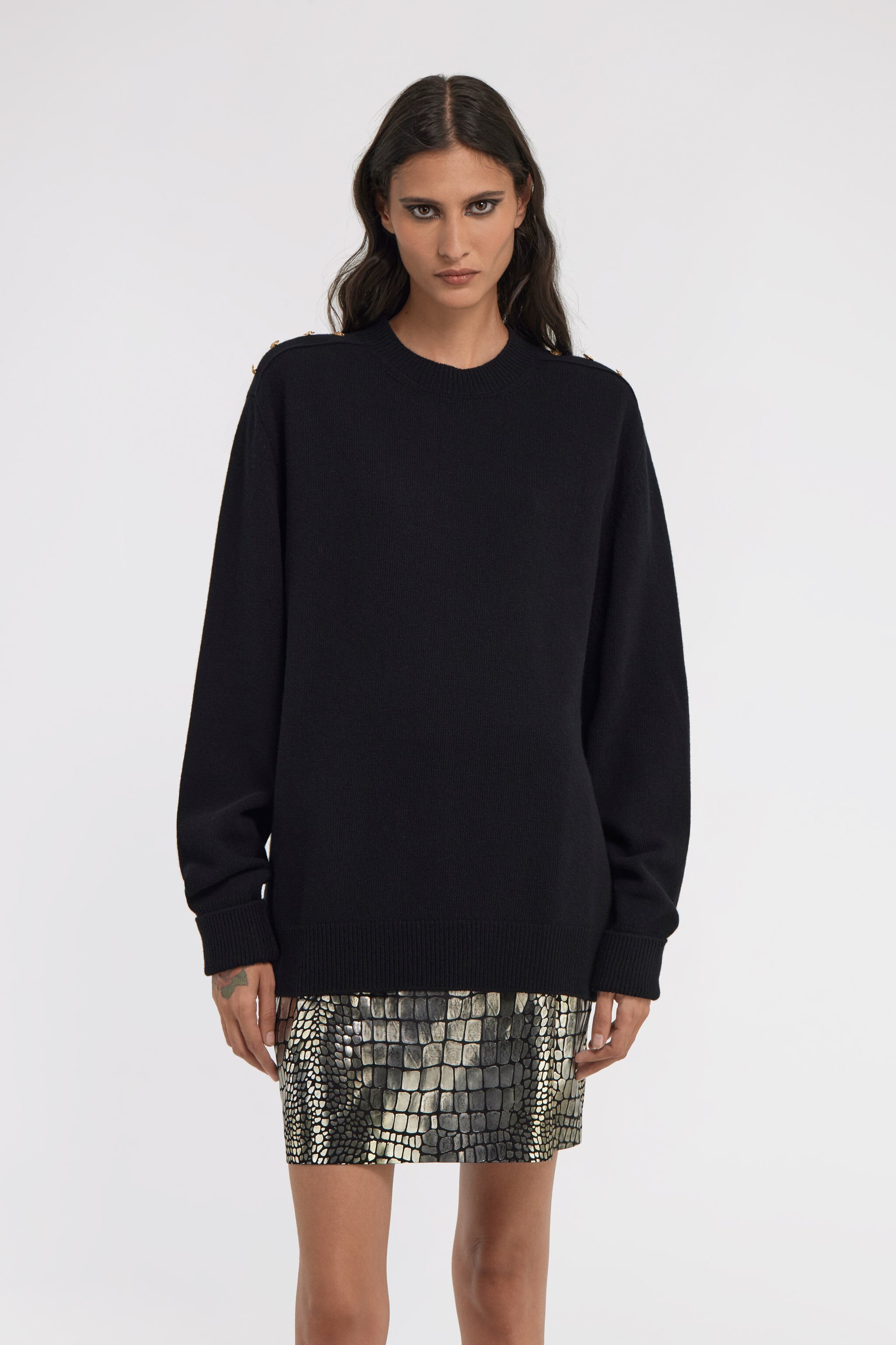 RC Crew-neck pullover Black TKM621-MQ001