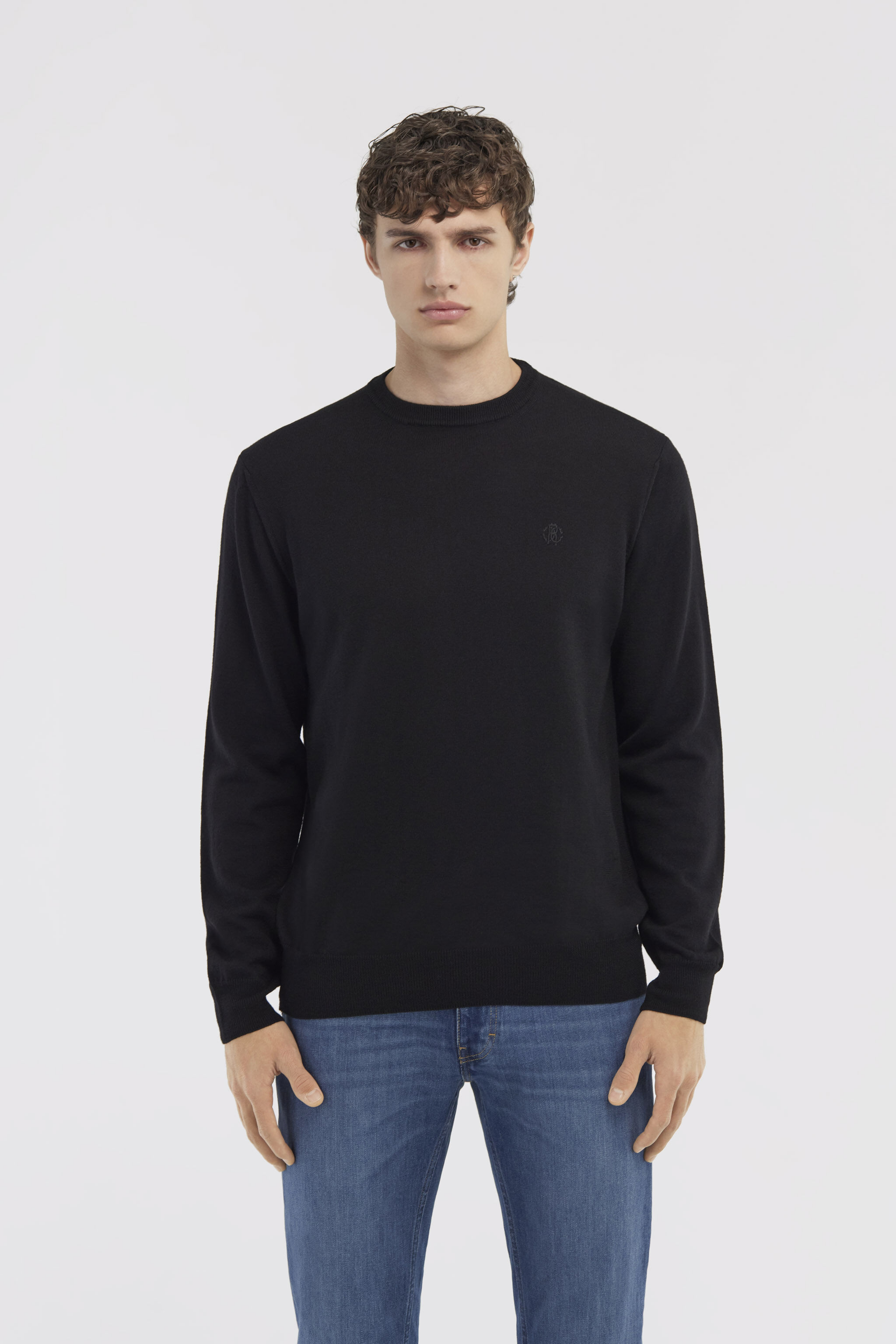 RC Maglione girocollo RC Nero NOM01B-MQ030