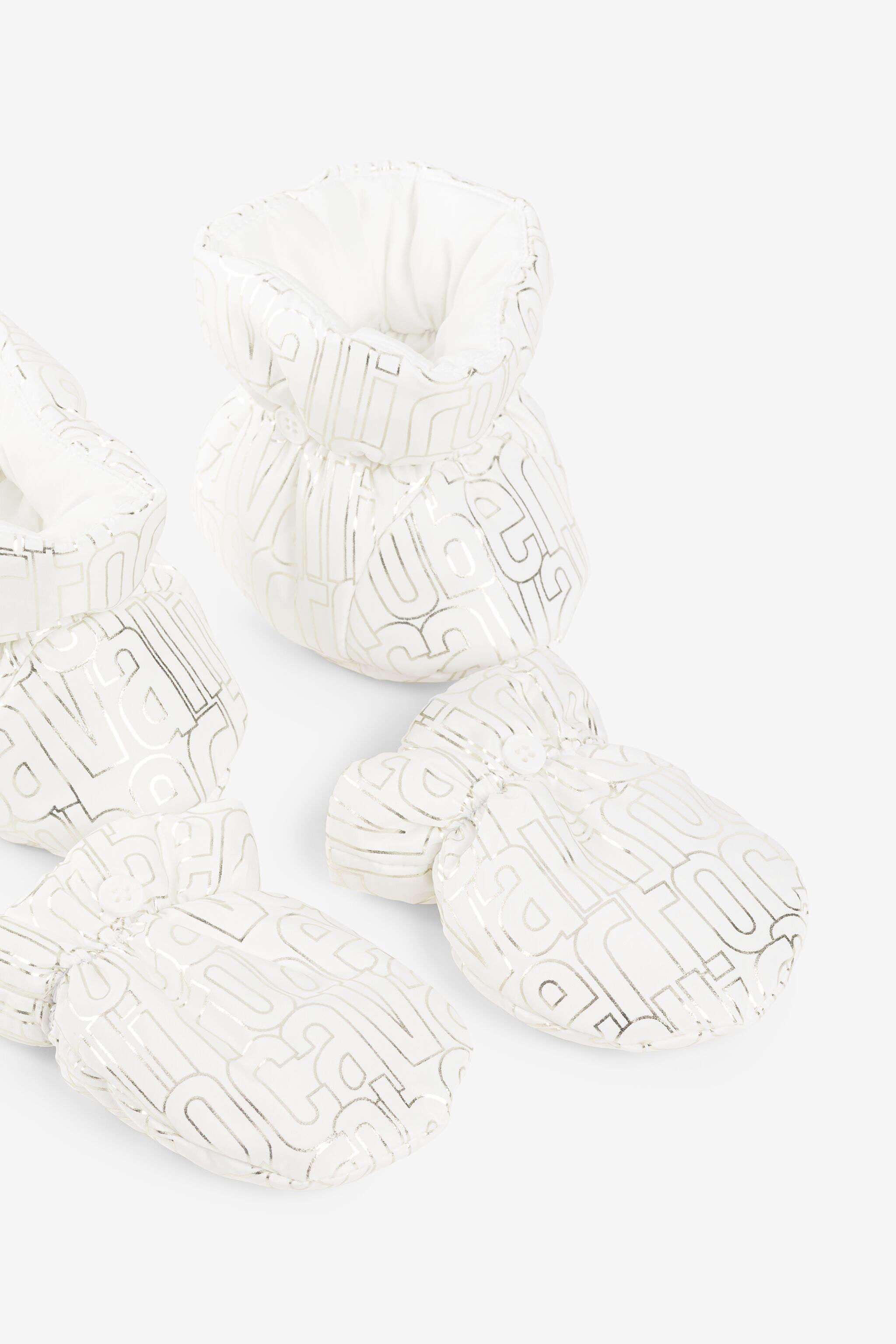JU Logo-Embroidered Snowsuit Silver RJT40B-5RH87