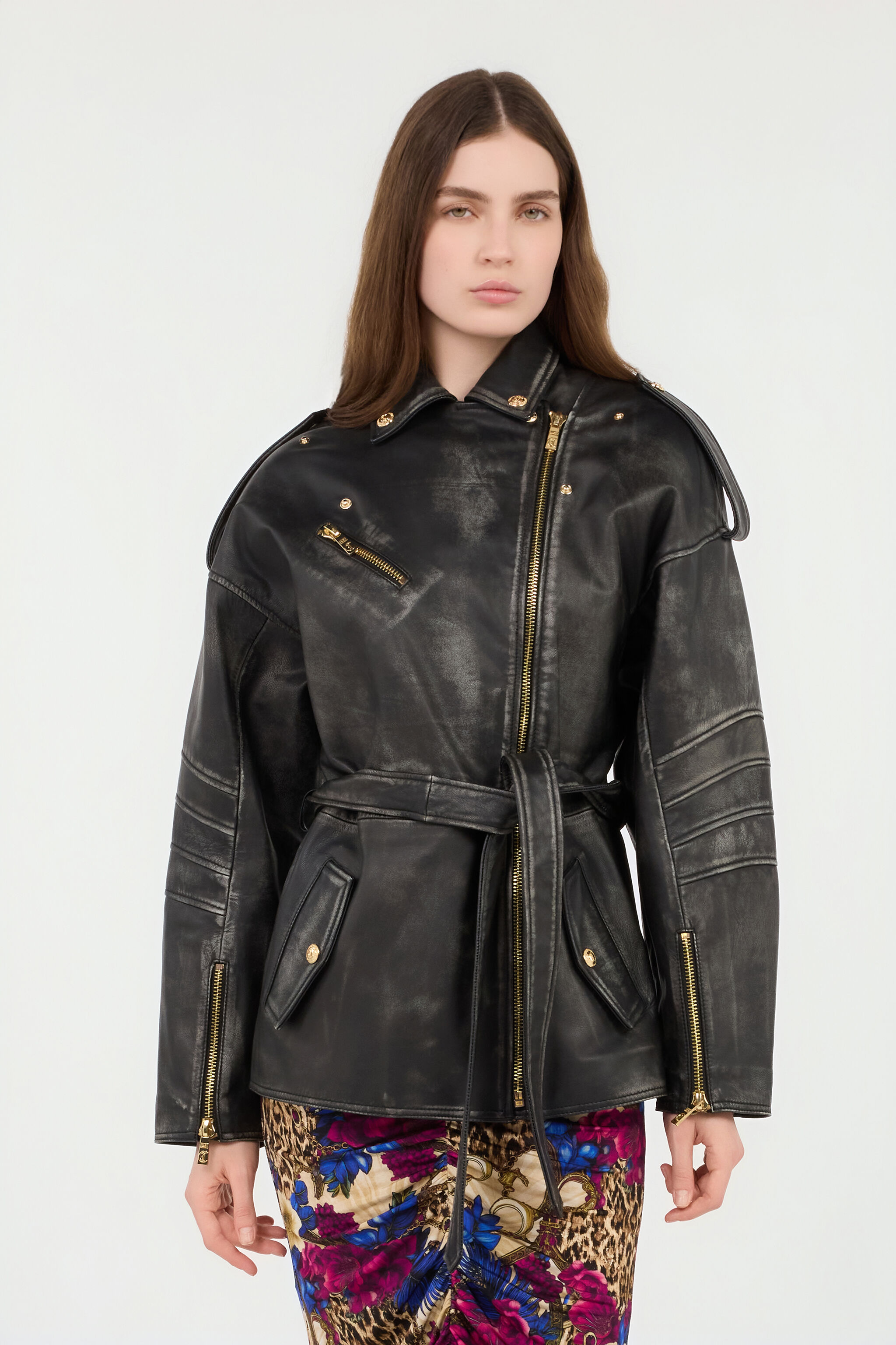 JC Veste en cuir noire JC Veste en cuir noire BLACK VFP007-VF475