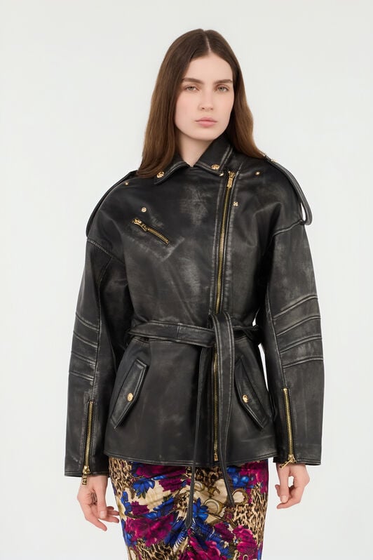 JC Veste en cuir noire JC Veste en cuir noire BLACK VFP007-VF475