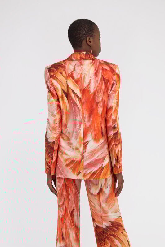 RC Plumage print blazer Orange SWT400-4QL71