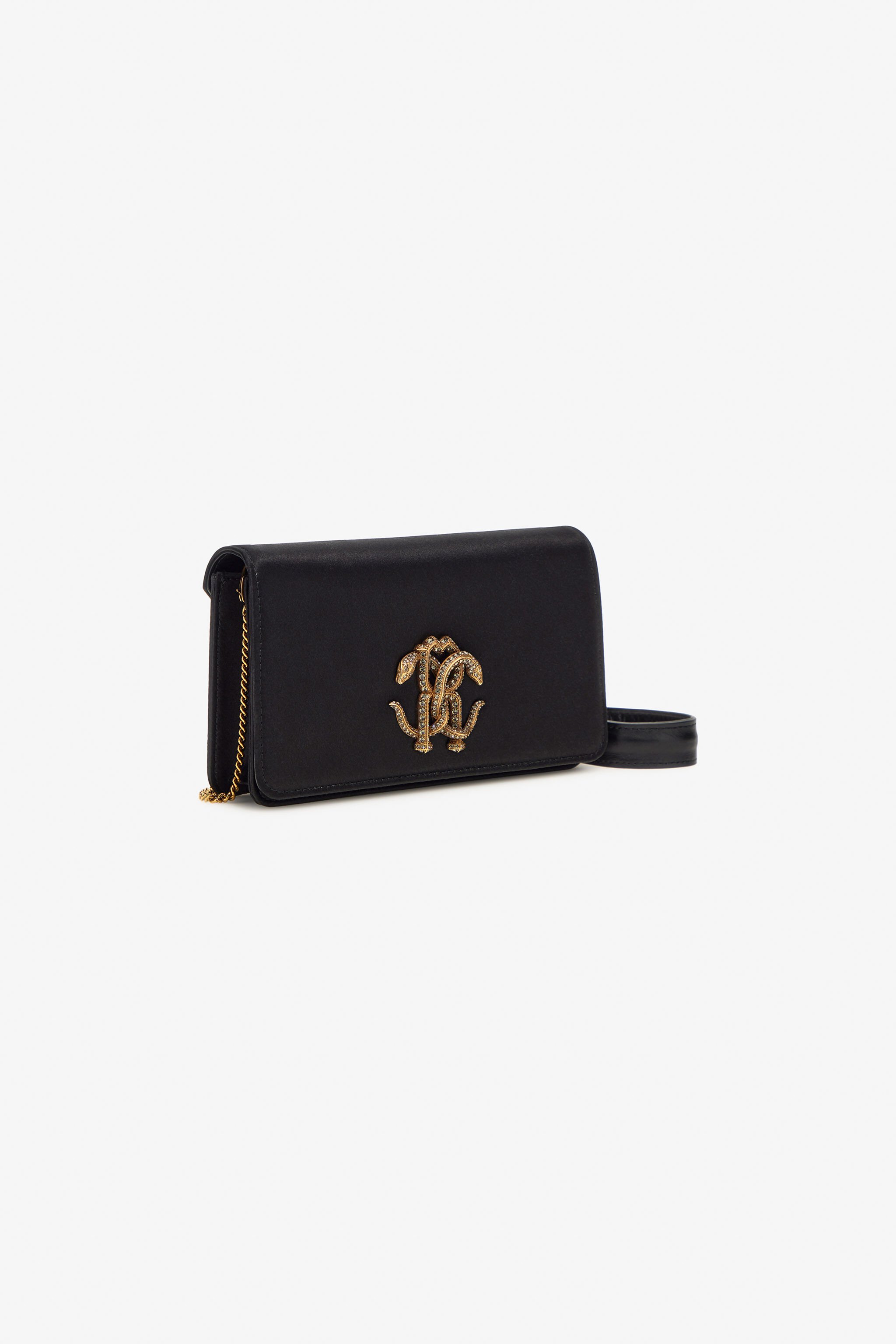 RC Schultertasche mit Monogramm Schwarz TKB015-FL113