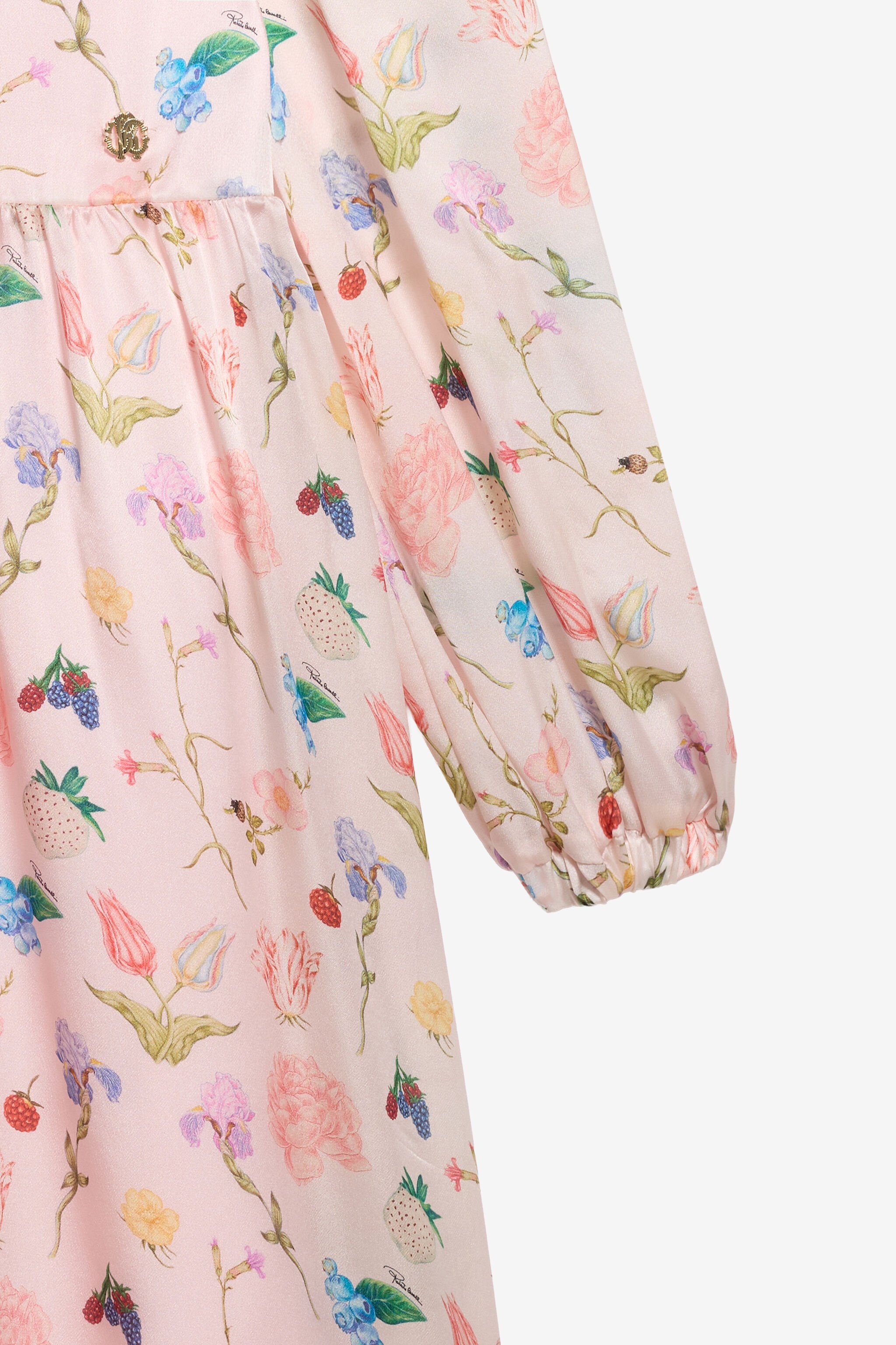 JU Autumn Dream Print Silk Dress BABY PINK TJT10E-2NH91