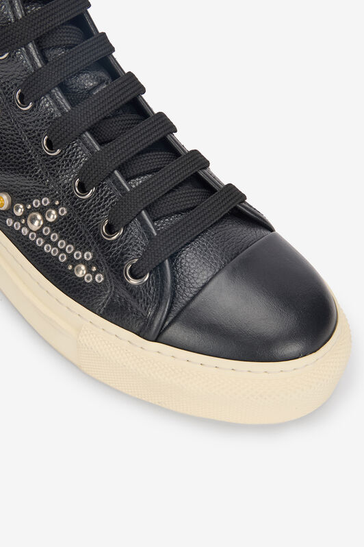 RC Sneakers Alte Con Borchie E Pietre RC Sneakers Alte Con Borchie E Pietre Nero VRS020-PZB05