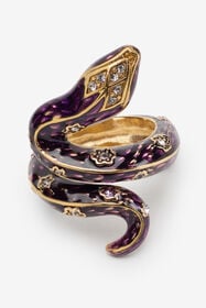 RC Serpentine Ring GOLD/PURPLE/CRYSTAL XQG023-AM011