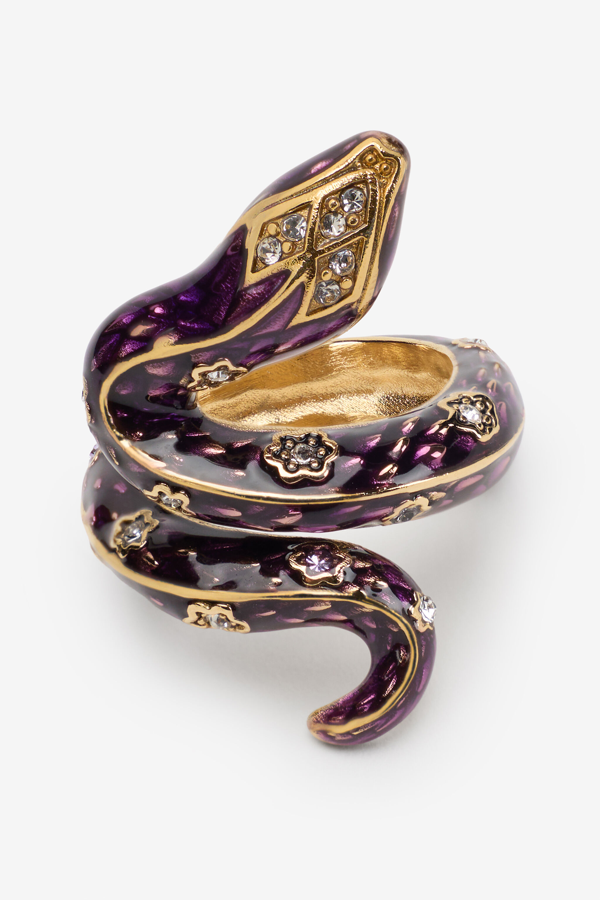 RC Serpentine Ring RC Serpentine Ring GOLD/PURPLE/CRYSTAL XQG023-AM011