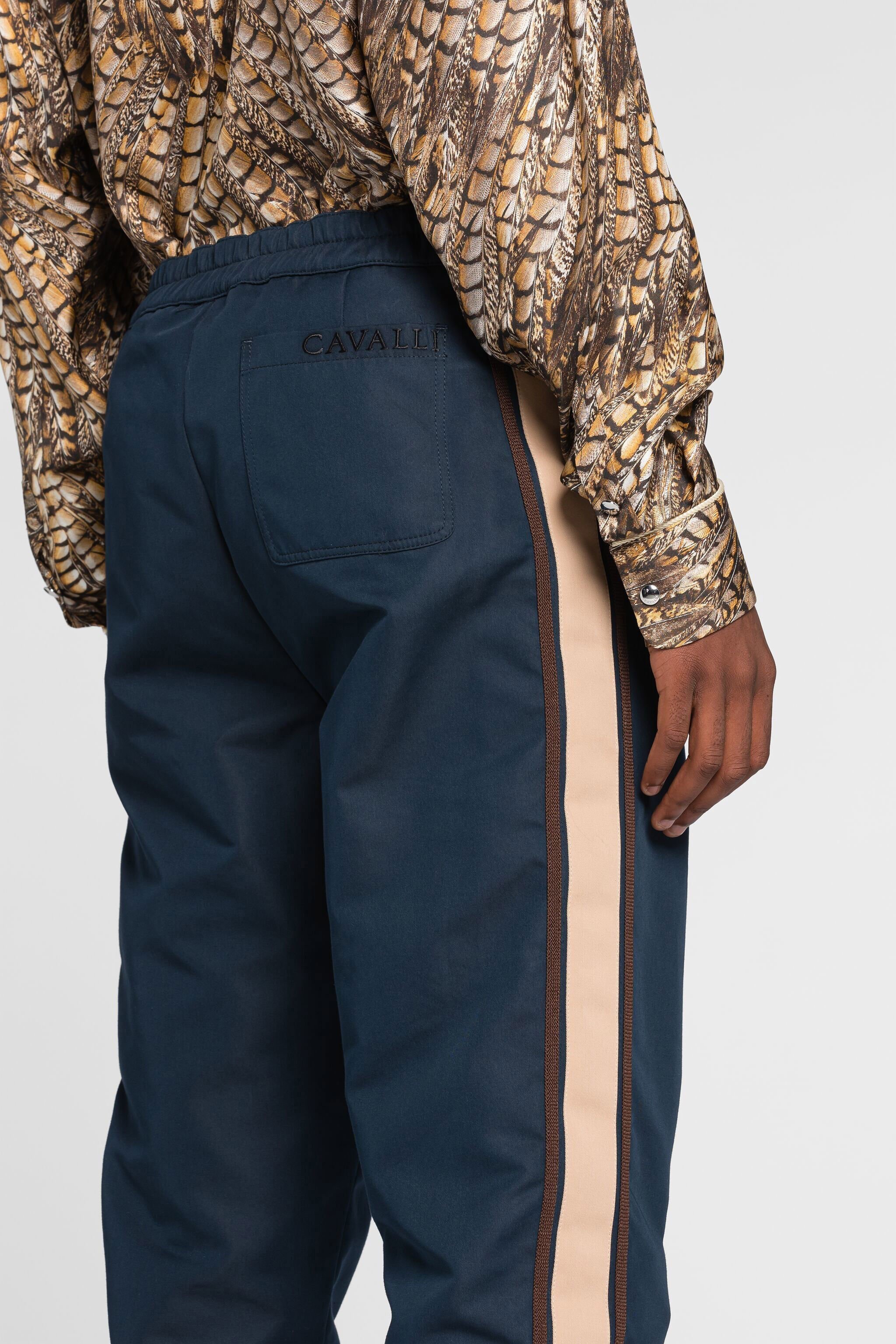 RC Side-stripe drawstring track pants Dark blue QRT207-FN061