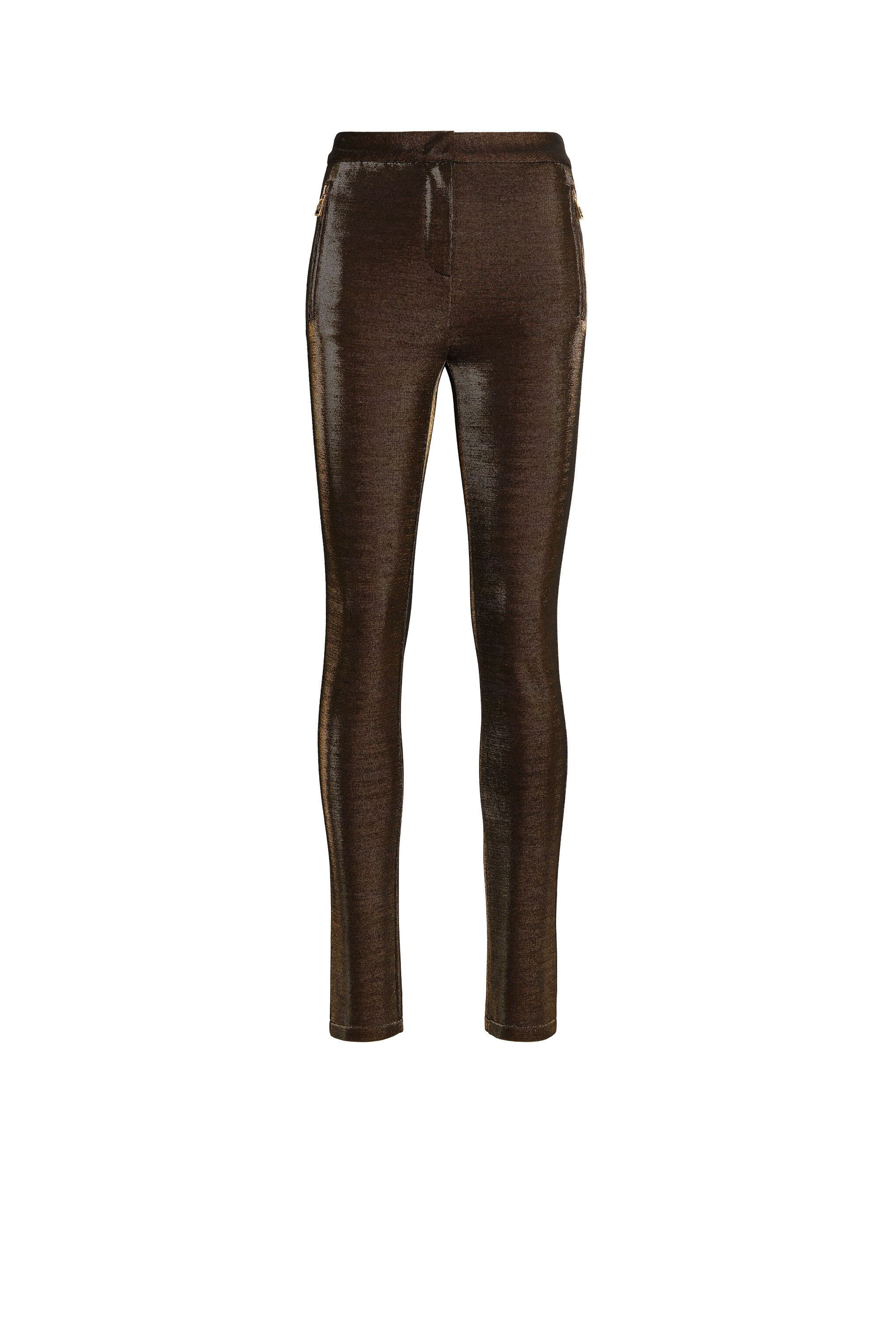RC Lurex skinny trousers GOLD/BLACK KQT224-JE055