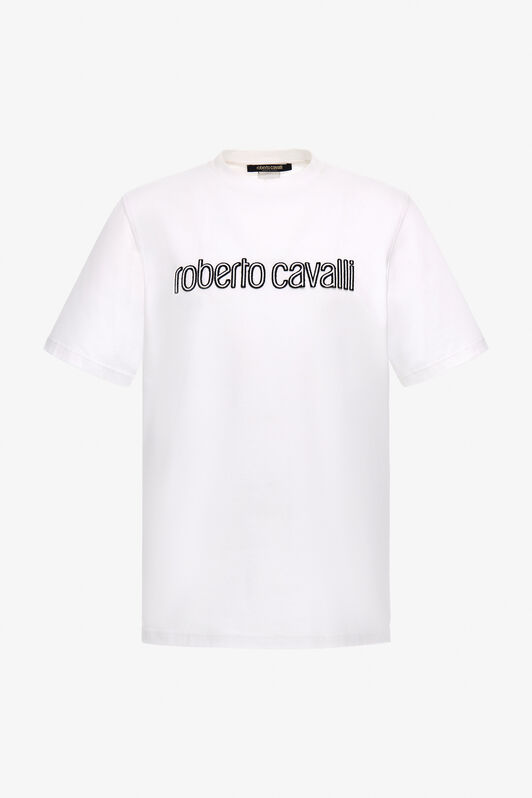 RC Roberto Cavalli Logo T-Shirt White TRT61B-JD060