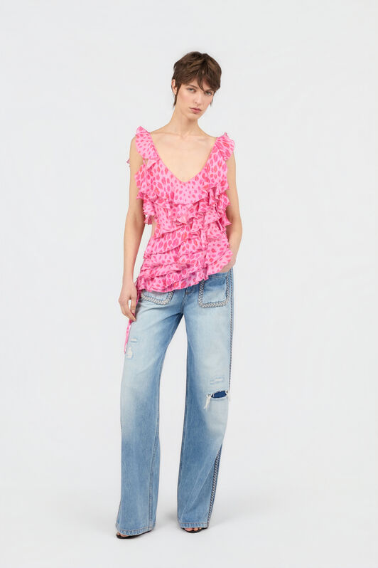 JC Top Stampa The Jaguar Kiss CARNATION WFT262-WF660