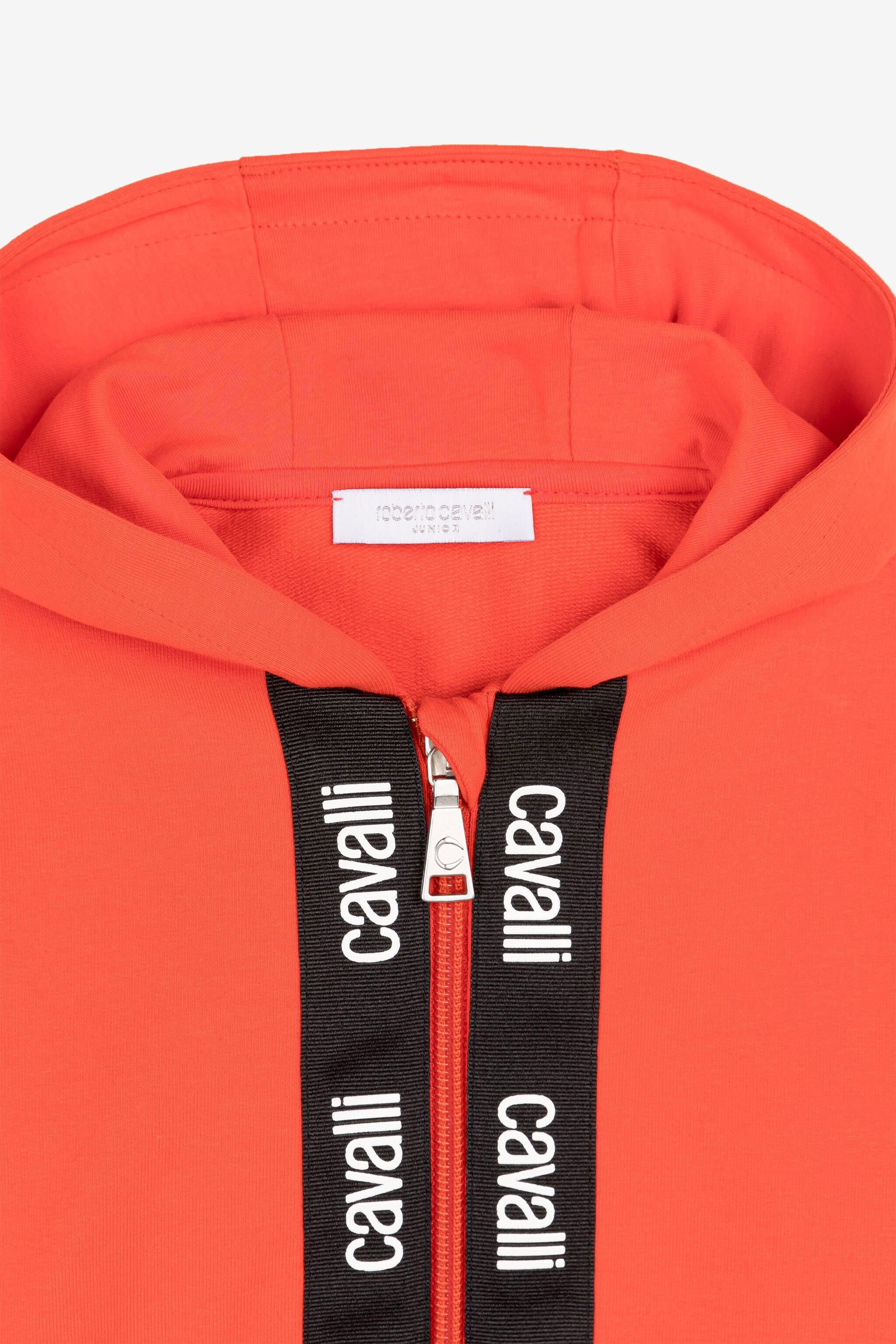JU Logo-Stripe Zip Hoodie ARANCIO SCURO 181561 OJT948-ISA2J