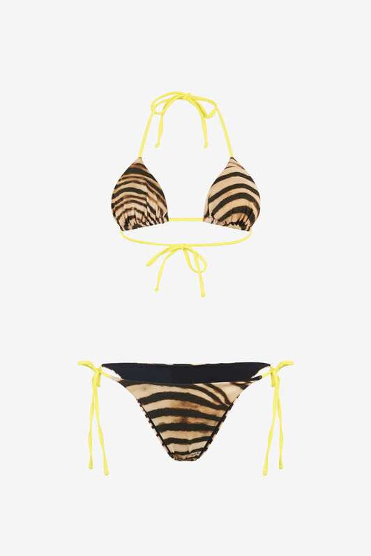 JC Bikini With Tiger Skin Print Light Brown UFM019-UF269