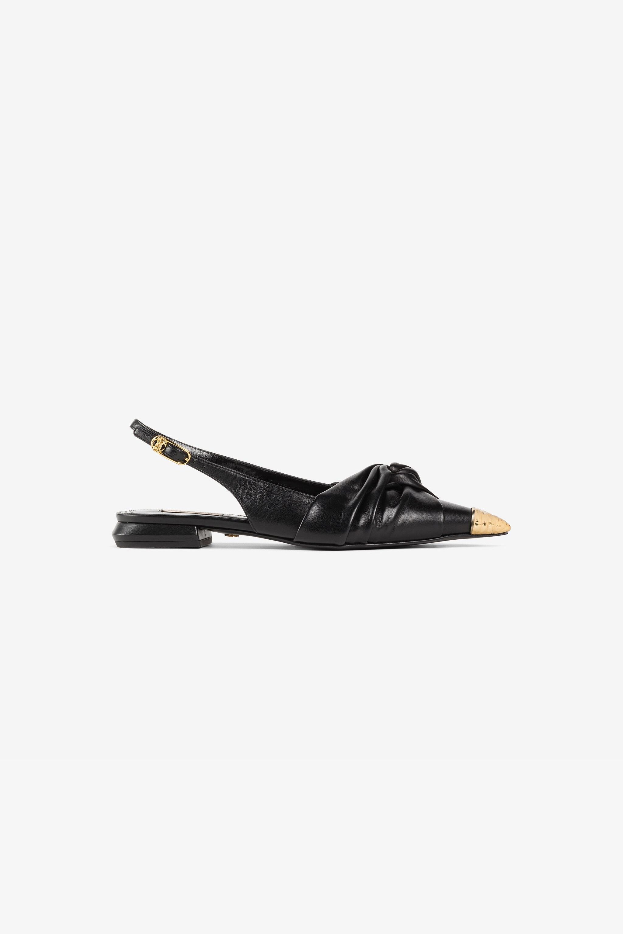 RC Le Pettegole slingback with decoration Black RKS018-PN003