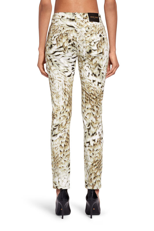RC Hawk-print skinny jeans NATURAL LQJ232-DAZ35