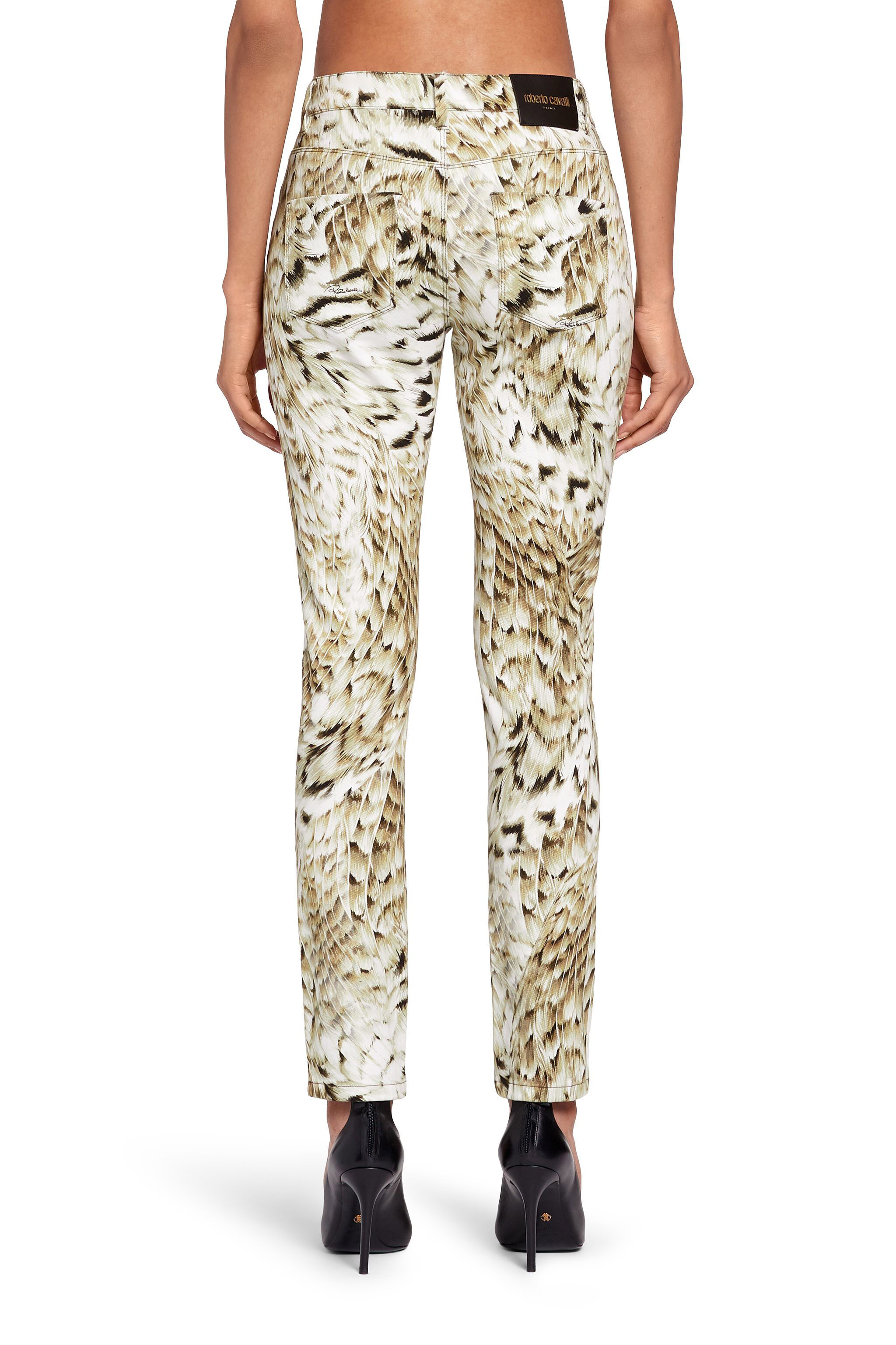 RC Hawk-print skinny jeans NATURAL LQJ232-DAZ35