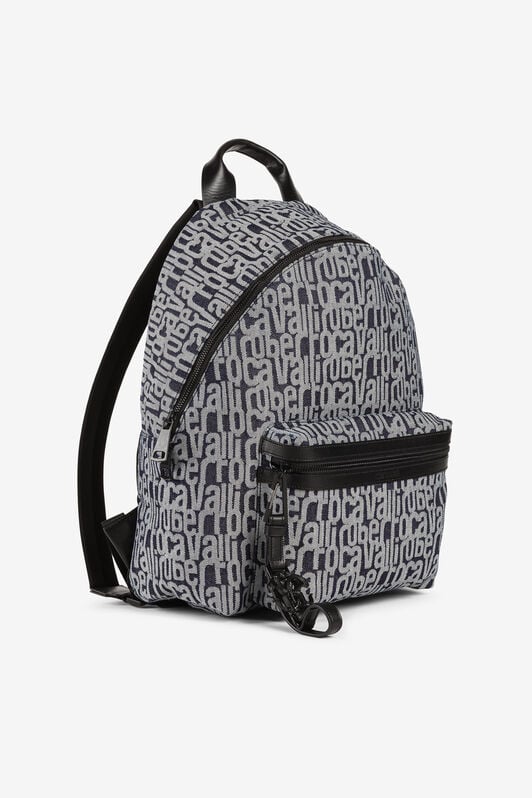 RC Mochila de tejido vaquero con logotipos de jacquard Azul oscuro/Gris oscuro RRB002-FKJ01