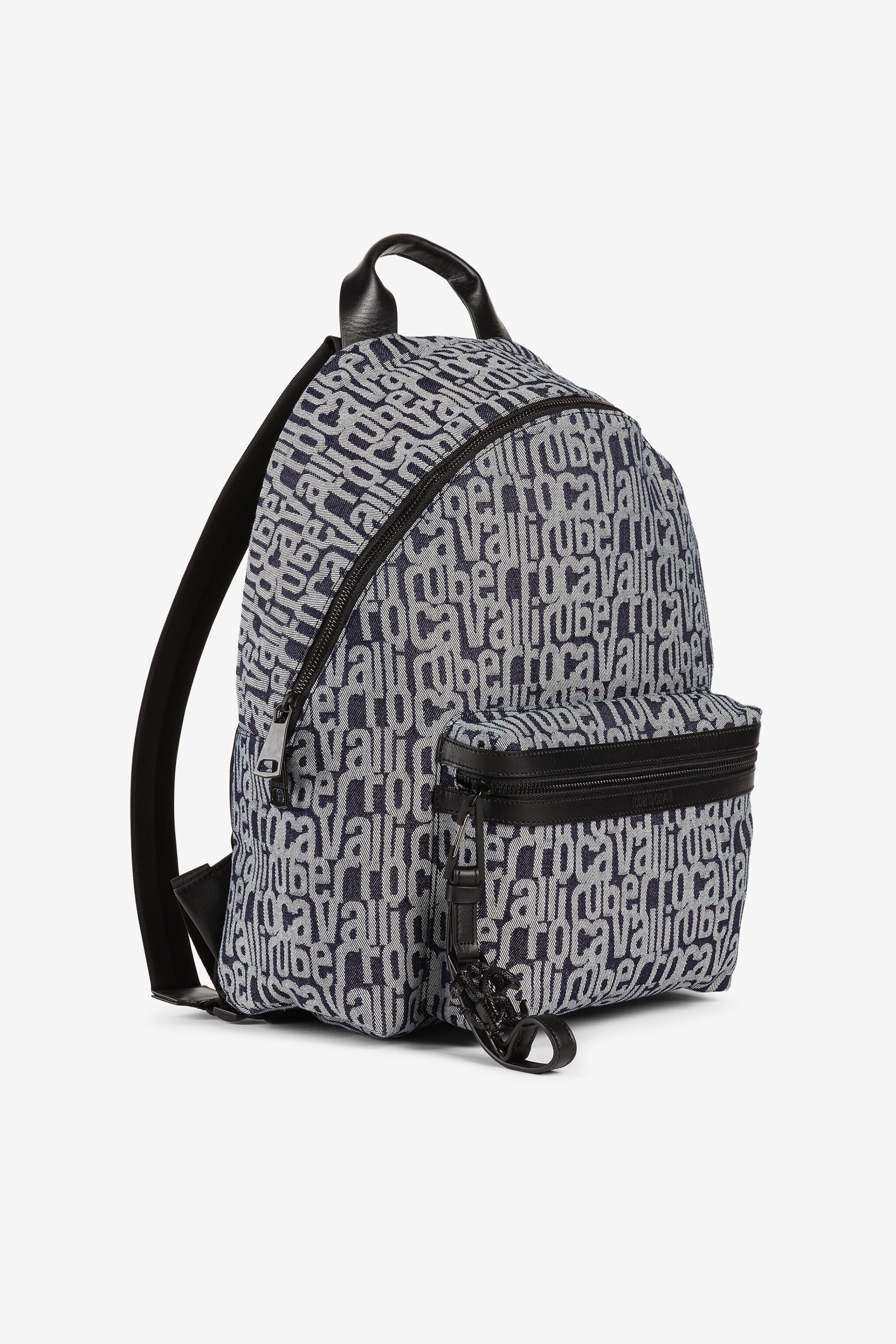RC Mochila de tejido vaquero con logotipos de jacquard Azul oscuro/Gris oscuro RRB002-FKJ01