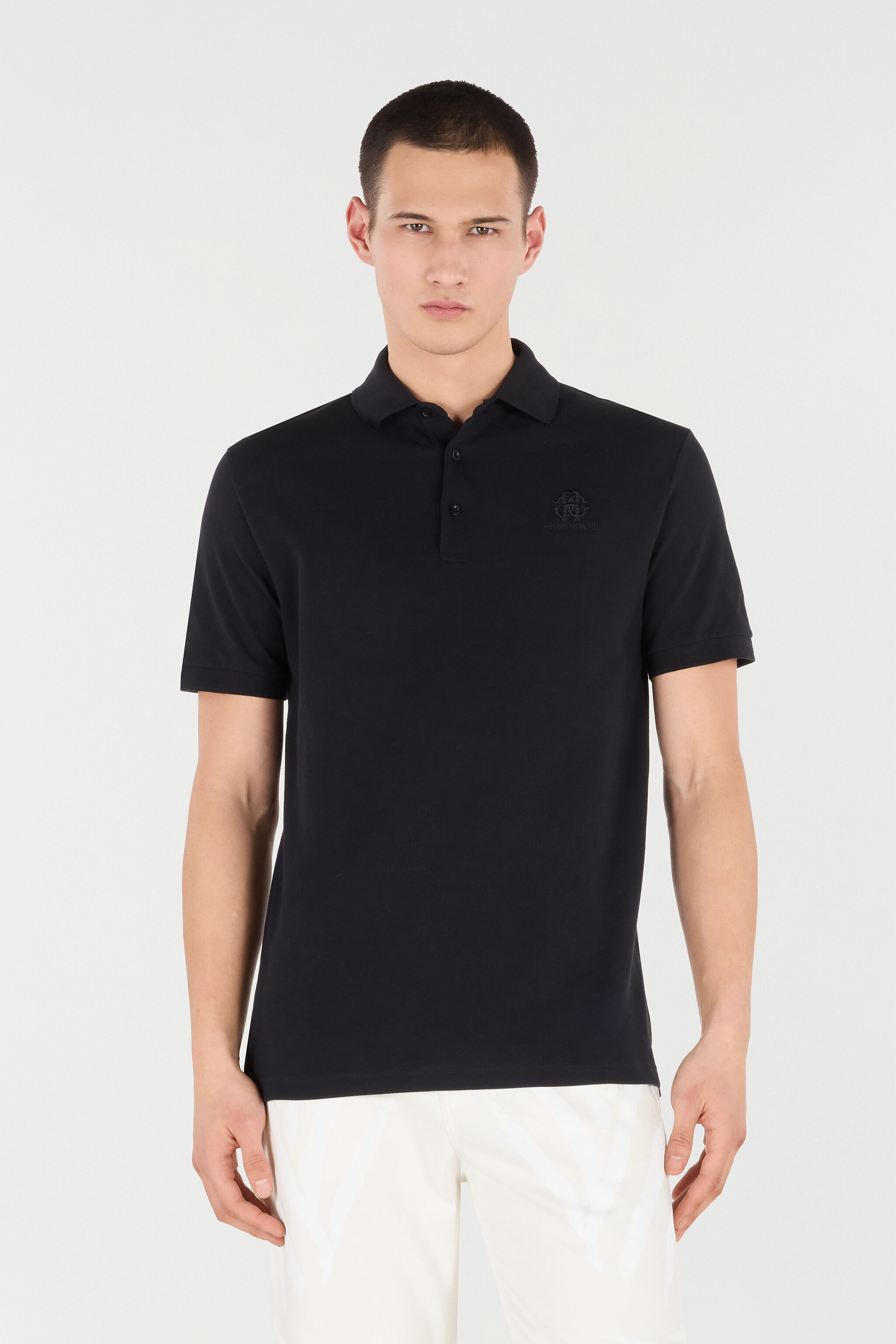 RC Polo With RC Monogram And Logo Embroidery Black POT64A-KB001
