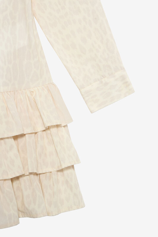 JU Ivory Dress with Jaguar Skin Print AVORY VJT10Q-7MO52
