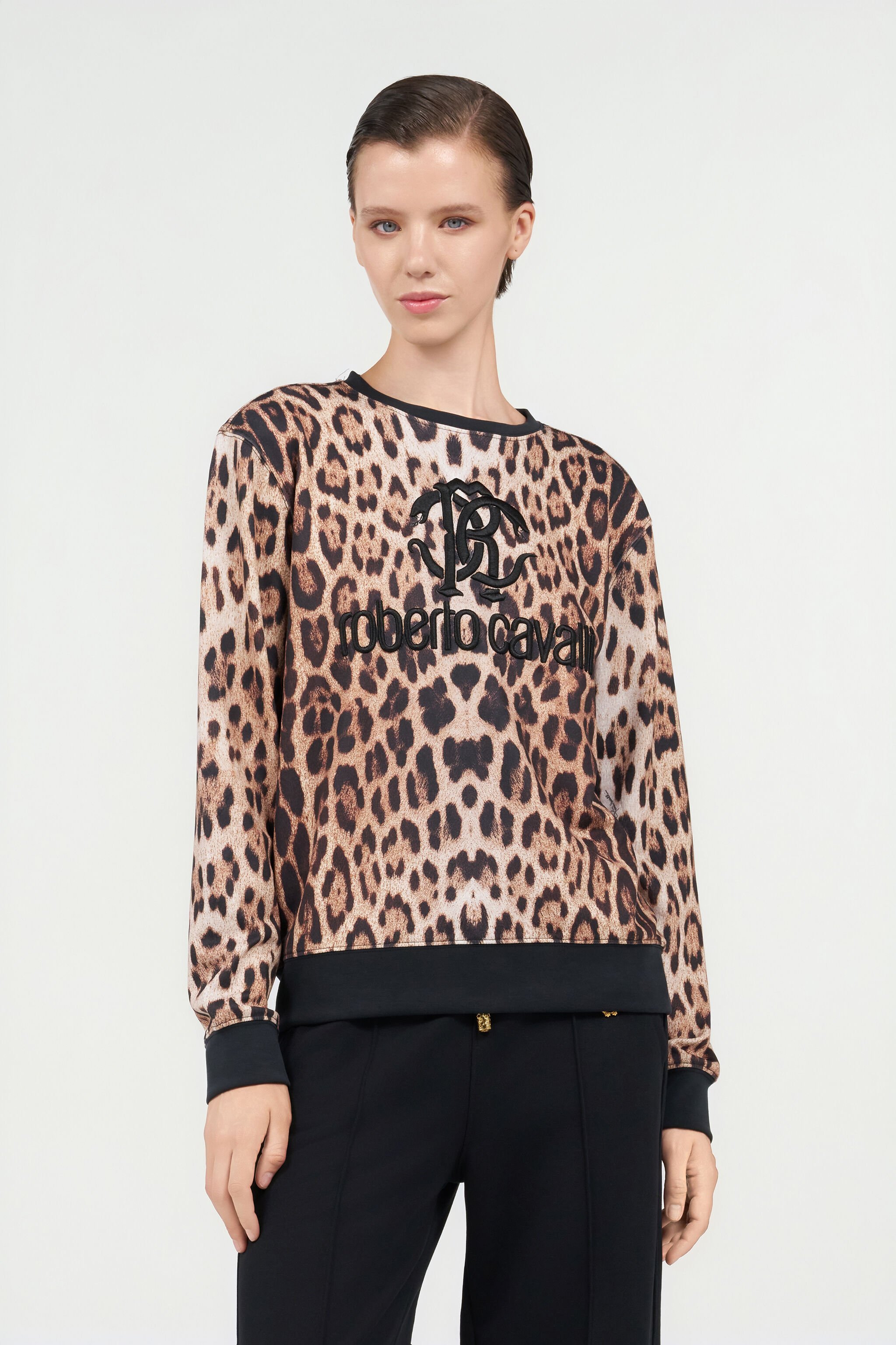 RC Leopard Print Sweatshirt JAGUAR QOT66A-2OG34