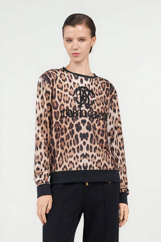 RC Leopard Print Sweatshirt JAGUAR QOT66A-2OG34