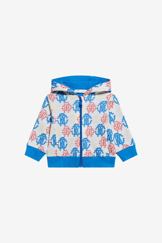 JU Cotton Sweatshirt with Monogram Print MULTICOLOR SJT936-JFL01