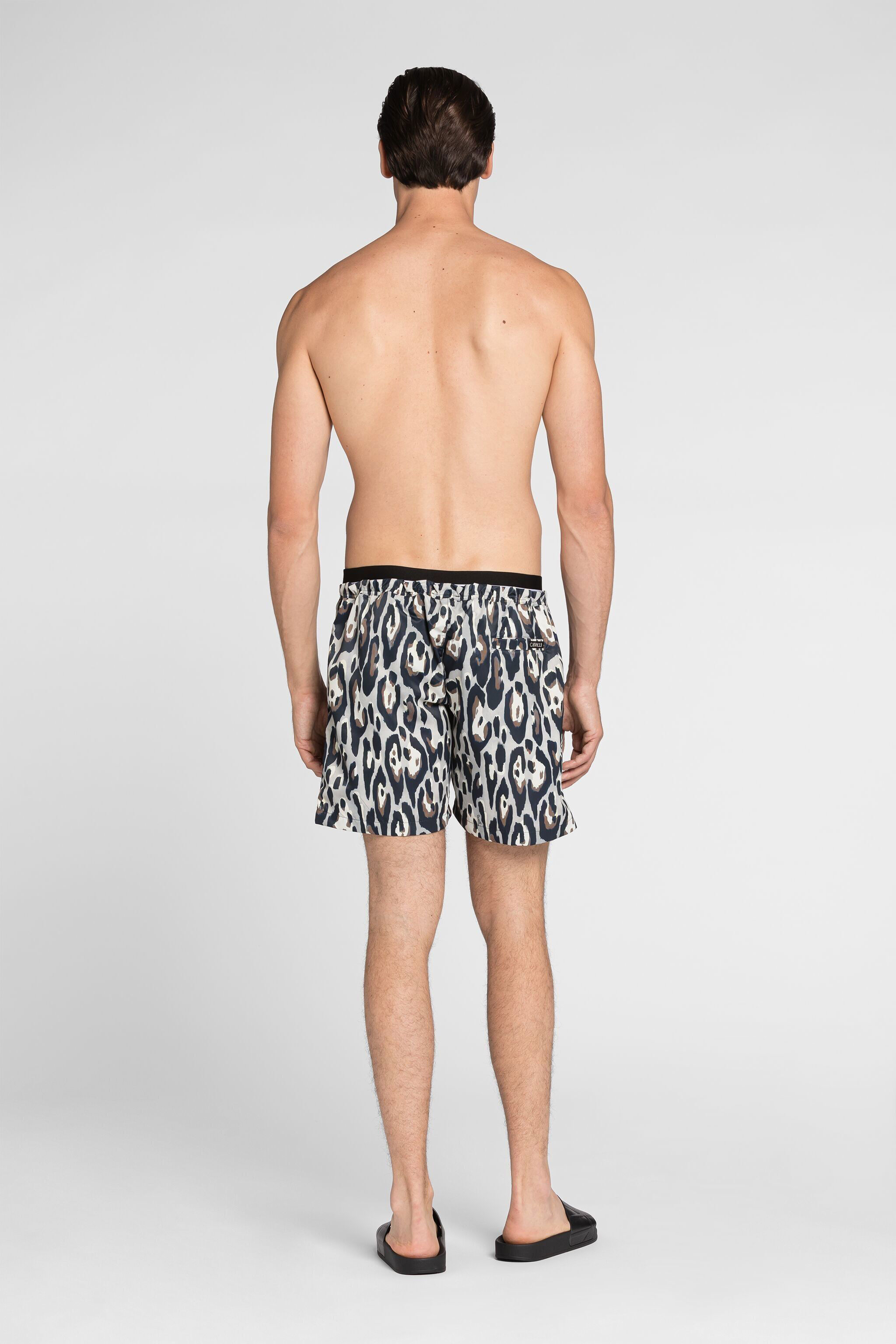 RC Abstract-print swim shorts Gray QRH00L-5RF54